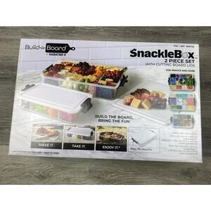 Sabatier Snacklebox 2-Piece Food Storage Set w/ Cutting Board White Lids